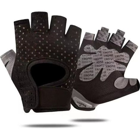 Gants de sport légers et respirants sans doigts - noirs - gants d'entraînement pour femmes (1/5)