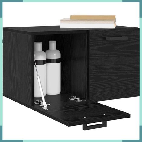 Armoire murale - 879554 - Chêne noir - 60 x 36,5 x 35 cm - 2 étagères (1/5)
