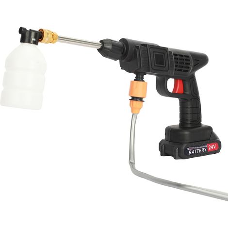 Nettoyeur haute pression portable sans fil à 2 batteries pour voiture, pistolet de nettoyage à jet d'eau (1/5)