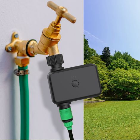 Contrôleur de vanne d'eau Wi-Fi, programmateur d'arrosage intelligent, dispositif d'arrosage automatique pour jardins, prairies et serres, norme européenne AC100-240V (1/5)