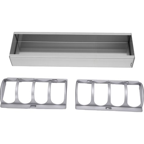 Mangeoire à poulet en acier inoxydable avec couvercle séparateur, mangeoire à volaille double face pour canard et oie, robuste, plusieurs trous, facile à nettoyer, 0,4 m (1/5)