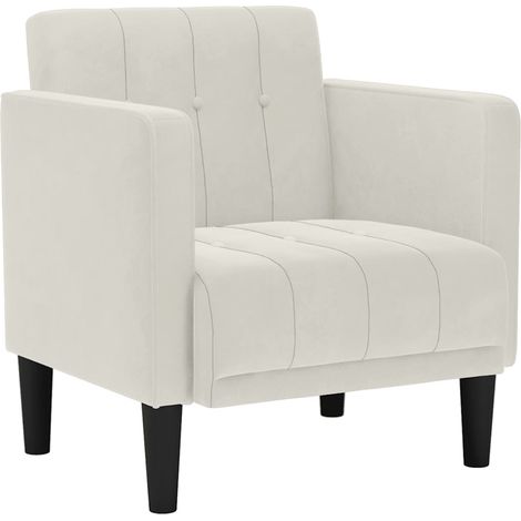 Maison Exclusive - Divano Sedia con Braccioli Crema 53 cm in Velluto
