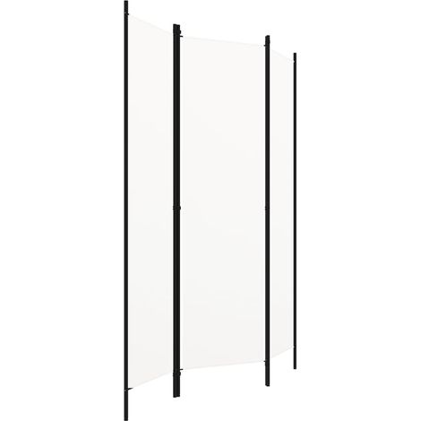 Paravent Cloison de séparation 3 panneaux, Pour Jardin, Balcon, Terrasse Blanc crème 150x180 cm OIB1074E (1/5)