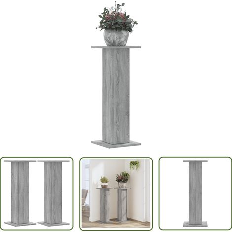 vidaXL Pflanzenständer 2 Stk. Grau Sonoma 30x30x80 cm Holzwerkstoff (1/5)