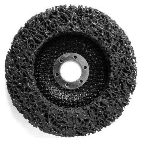 Lot de 5 disques de nettoyage grossier CSD, diamètre : 125 mm CBS pour meuleuse d'angle, à bandes, en nylon tissé, noirs (1/3)