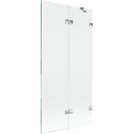 Mexen Lunar pare-douche de bain 2 volets à droite 90 x 150 cm, transparent, chrome - 897-090-100-01-00-P (1/5)