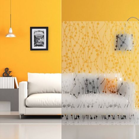 DIMEXACT - Film décoratif pour vitre à motif guirlande dépolie - 152 cm x 0.5 m - En Rouleau (1/4)