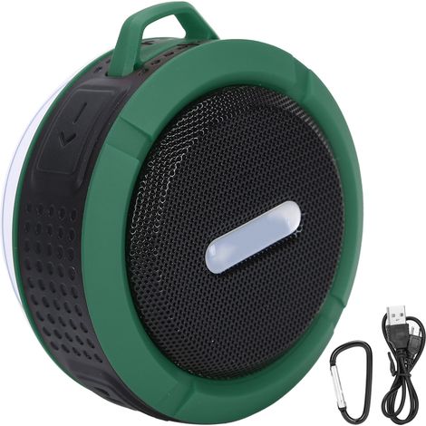 Enceinte Bluetooth C6 Mini Étanche avec Mousqueton Ventouse, Subwoofer pour Sports Extérieurs (1/5)