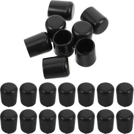 Embouts Ronds en Plastique Noir Antidérapants et Faciles à Installer 50, Pieds de Chaise Table Protection Sol Cuisine et Maison (1/5)