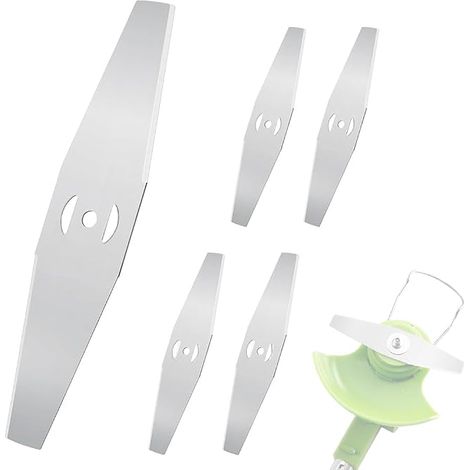 Sierra/Hoja de plástico con cabezal de acero  Cuchillas resistentes para cortacéspedes  Dientes de metal para cortar hierba y maleza (Cuchillas de metal (paquete de 20)) (1/5)
