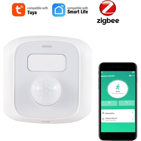 Alarme détecteur mouvement Tuya ZigBee PIR 5m/120° – capteur présence humaine, contrôle app, sécurité domicile (1/5)