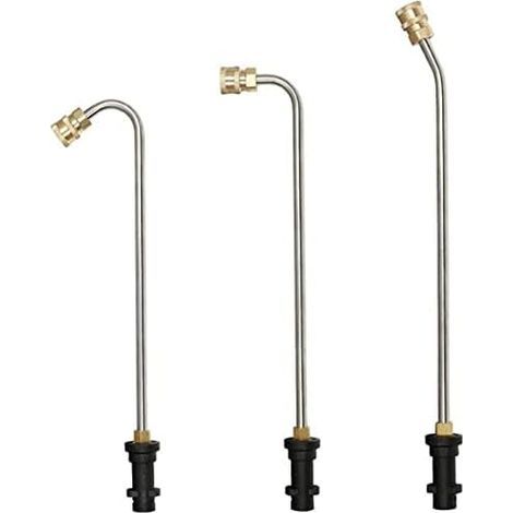 Extension wand for high-pressure cleaner gun, 6.35 mm quick connector, Karcher K2-K7 cleaning rod (30-degree gold plating), Gold Degrees -