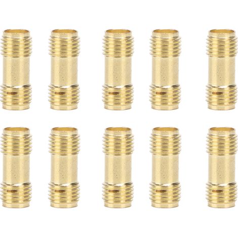 10Pcs Adaptateur RF SMA Femelle-Femelle Connecteur Coaxial Ligne Kit Raccord (1/5)
