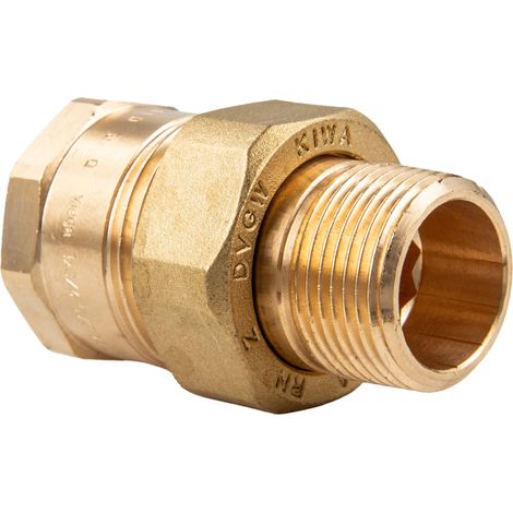 Viega Rohrverschraubung 447045 R 1 1/2 x Rp 1 1/2, Rotguss, konisch dichtend (1/5)