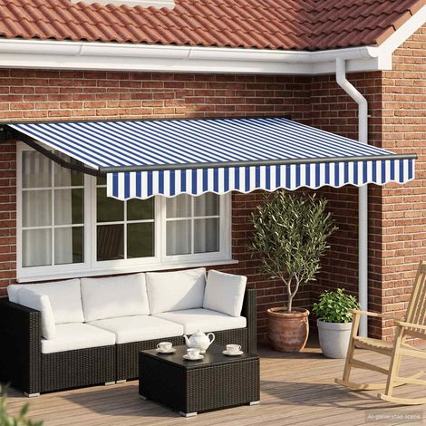 vidaXL  Manual Awning Frame with LEDs  3 x 2.5 m