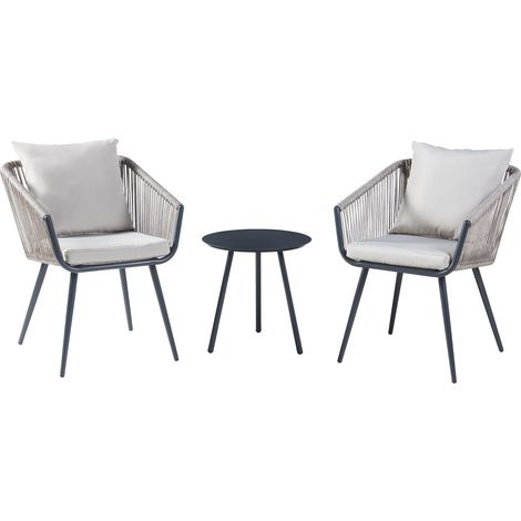 Set di mobili da giardino da 3 pezzi grigio antracite 030009413