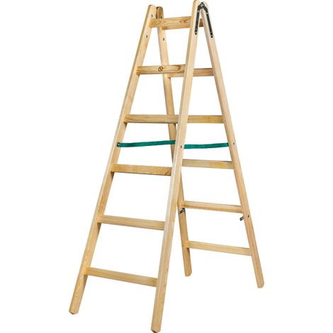 ESCALERA DE MADERA ESTÁNDAR BRAKET 2X6 PELDAÑOS 182CM - BR-01-2600 (1/5)