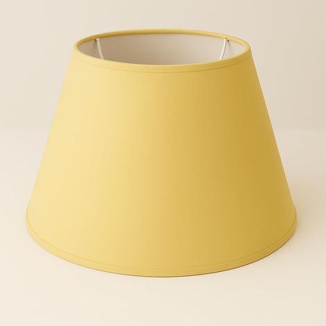 1 Abat-jour Cône, Tissu Coton 40cm, Doublure PVC Blanc, Pour Lampe Table Lampadaire