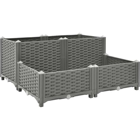 vidaXL Raised Bed 80x80x38 cm Polypropylene