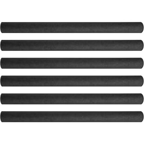 Lot de 6 coussinets protection en mousse pour barres trampoline - manchons Protection robuste Noir