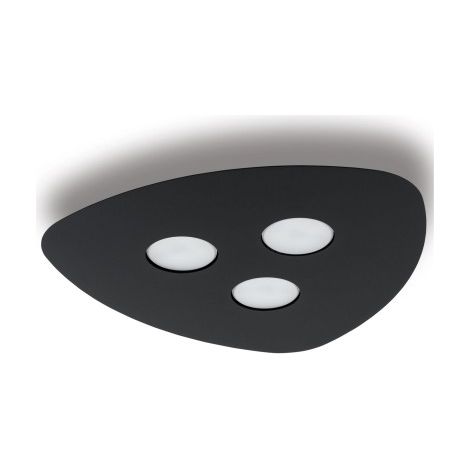 Nowodvorski Organic plafoniera 3 luci GX53 nera in metallo