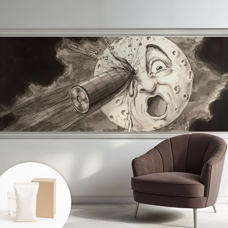 Papier peint intissé mural pour salon chambre à coucher tendance et originale - Colle incluse gratuite Collision cosmique 250x104 cm (1/5)