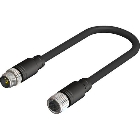 Connecteur pré-câblé CDF 5 conducteurs , M12 Femelle vers Fiche mâle droite M12, 2m ( Prix pour 1 )