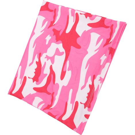 Waschbarer, weicher Outdoor-Schal, atmungsaktiv, UV-Schutz, Gesichtsmaske, Stirnband, Mehrzweck (Rosa-Weiß-Tarnmuster) (1/5)