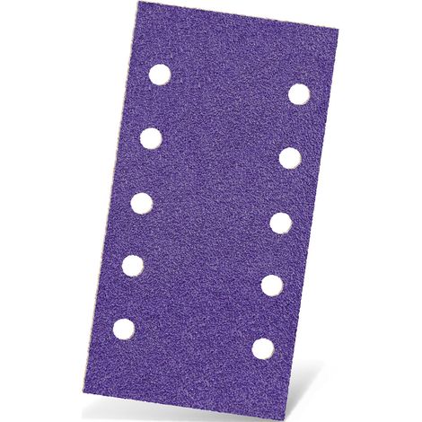 MENZER Titanium HD Feuilles abrasives auto-agrippantes, 230 x 115 mm, 10 trous, p. Ponceuses vibrantes, Mix céramique (Lot de 50) G40 (1/5)