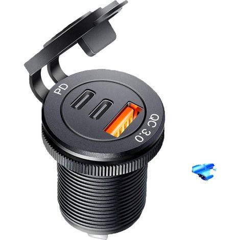 Prise de Charge, Design Étanche, Ports USB Doubles, 2 (1/2)