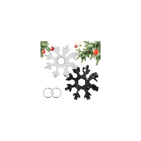 Set di 2 cacciaviti multifunzione 18 in 1 a forma di fiocco di neve, potente strumento portatile in acciaio inossidabile, strumento multifunzione a forma di fiocco di neve. - Crezuo