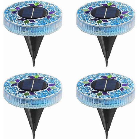 Handgefertigte Mosaik-Solarleuchte, wasserdichte LED-Gartenleuchte für den Außenbereich mit automatischer Ein-/Ausschaltfunktion, geeignet für Gärten (1/5)