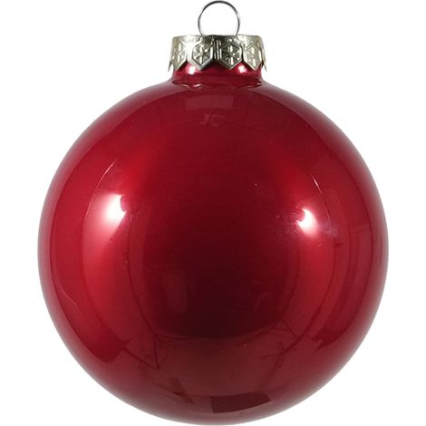 ARPIMEX Box 4 Sfere di Natale D 120 Mm Vetro Rosso Scuro