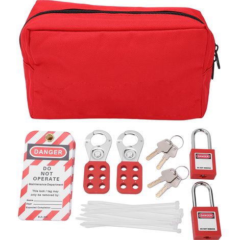 Zoternen Electric Lotus Tagout Lockout Kit mit Sicherheitsvorhängeschlössern Haken Etiketten Schlüssel Vorhängeschlosstasche Produkte mit dem Tag Ausrüstung (1/5)