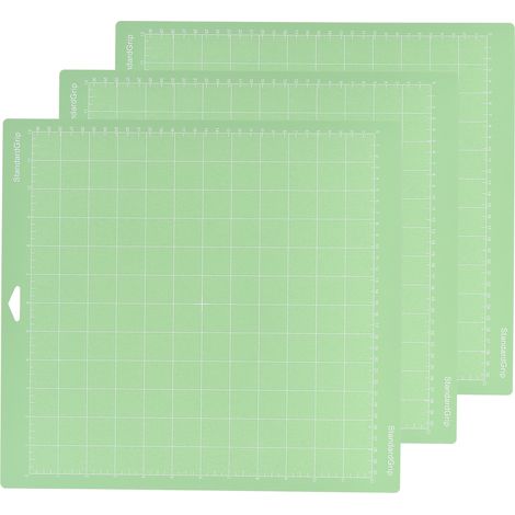 Tapis de découpe de remplacement adhésif antidérapant, 3 pièces, 12x12 pouces, grilles, compatibles avec la Machine Silhouette Cameo, traceur d'exploration (1/5)