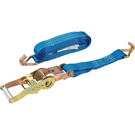 Spanngurt mit Ratschengriff und J-Haken 6 m x 38 mm Leistung: 750 kg Zurrkraft: 1500 kg (1/5)
