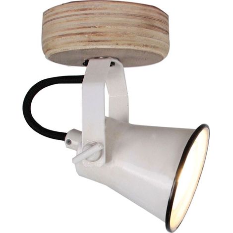 Foco GU10 para Pared y Techo en Madera y Cerámica Esmaltada (1/2)
