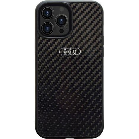 Cover per iPhone 14 Pro in fibra di carbonio Audi (nera) (1/3)