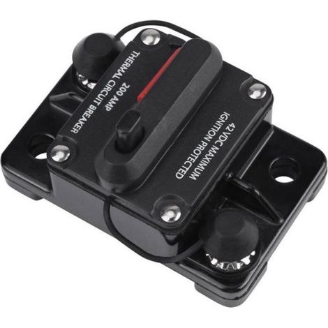 Porte-fusible étanche 12-24V 50-300A avec réinitialisation manuelle, protection surcharge, version améliorée 200A (1/4)