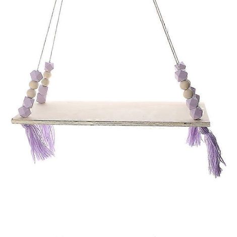 Schwebendes Holzregal, Bücherständer, rosa-Purple (1/5)