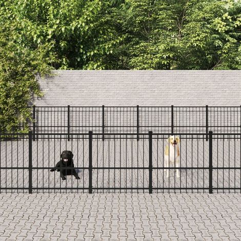 Outdoor-Hundezwinger Stahl 52,69 m² (1/5)