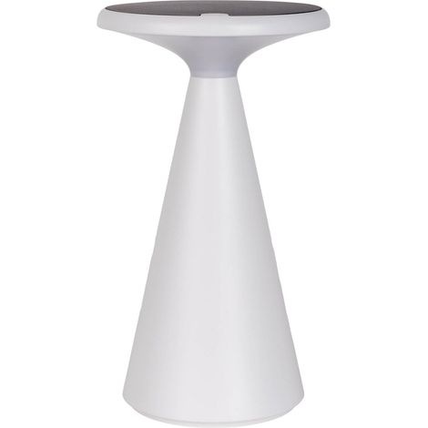 Lampe de table solaire sans fil pour extérieur et intérieur en plastique blanc 20 cm - PANGIVO (1/5)