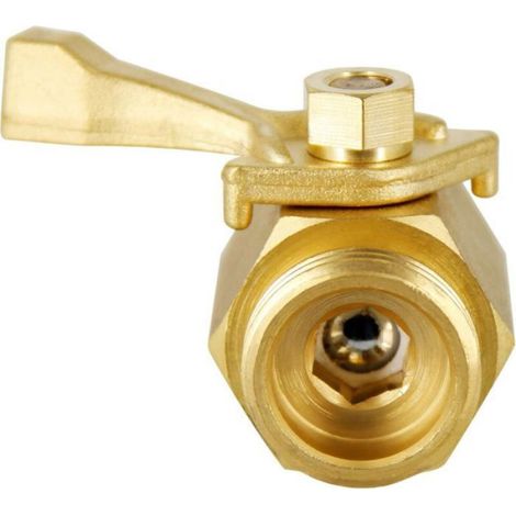 Raccord De Tuyau D Arrosage - Robinet D Arret En Laiton 3 4 Pouces - Pour Jardin Pelouse Lavage Voiture - 1 Piece (1/5)
