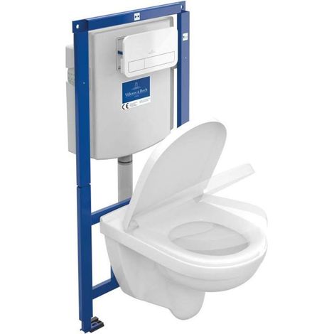 Combi-Pack O.NOVO ViConnect con WC sospeso profondo e sedile WC bianco VILLEROY & BOCH (1/5)