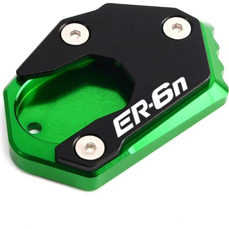 (Vert) Compatible avec Kawasaki ER6n 2009-2014 2015 2016 Hunter ER-6n Accessoires Béquille Pied Béquille latérale Extension de béquille latérale Plaque de support maxpower (1/4)