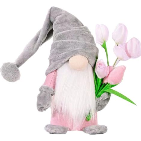 Dwarf plush decorative gift, 15-inch gnome home decor, Swedish gnome Valentine's Day decorative table ornament, gray (1/5)