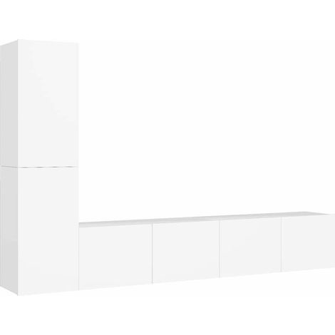 Maison Exclusive - Set de muebles de salón TV 4 piezas madera de (1/5)