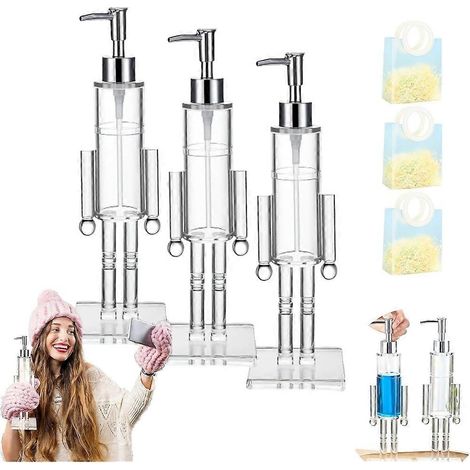 Distributeur de savon Casse-Noisette, distributeur de savon Casse-Noisette en acrylique transparent, distributeur de savon décoratif, flacon de savon rechargeable (1/5)