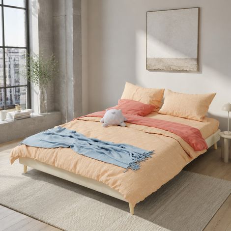 MEUBLIV Struttura letto 160x200 cm beige - vano sottoletto, senza materasso (1/5)