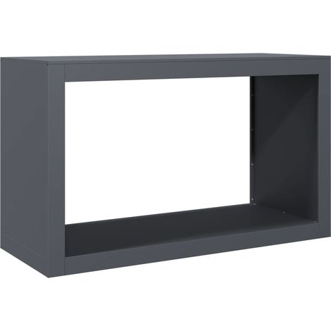 Maison Exclusive - Leñero de acero gris antracita 100x40x60 cm